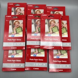 Canon GP-701 Photo Paper Glossy 4"X6" Lot of 10 Pack X 50 Total 500 Sheets New